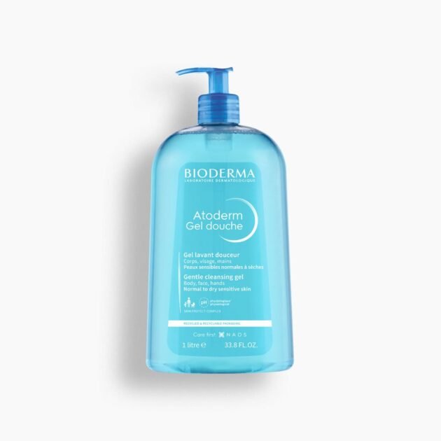 Bioderma Atoderm Shower Gel 1L – Hydrating Body Wash for Sensitive Skin