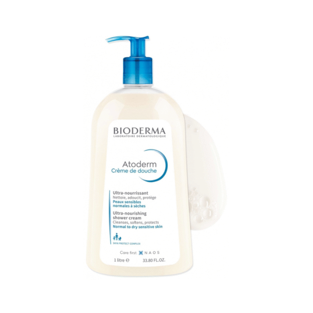 Bioderma Atoderm Shower Cream 1L – Hydrating Body Wash for Dry Skin
