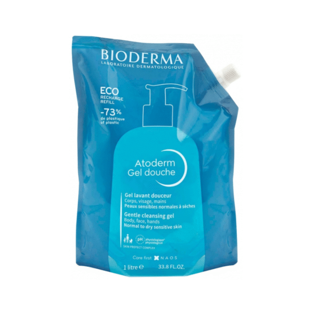 Bioderma Atoderm Eco-Refill Shower Gel 1L – Eco-Friendly Hydrating Body Wash