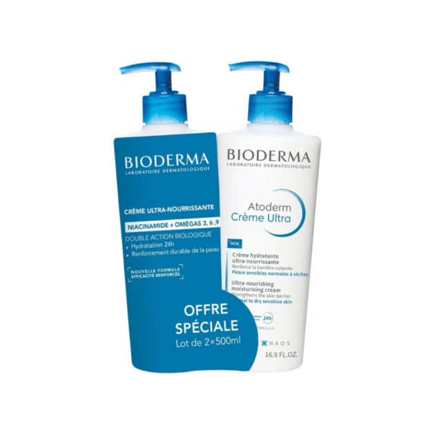 Bioderma Atoderm Creme Ultra Nourishing Cream 2 x 500ml
