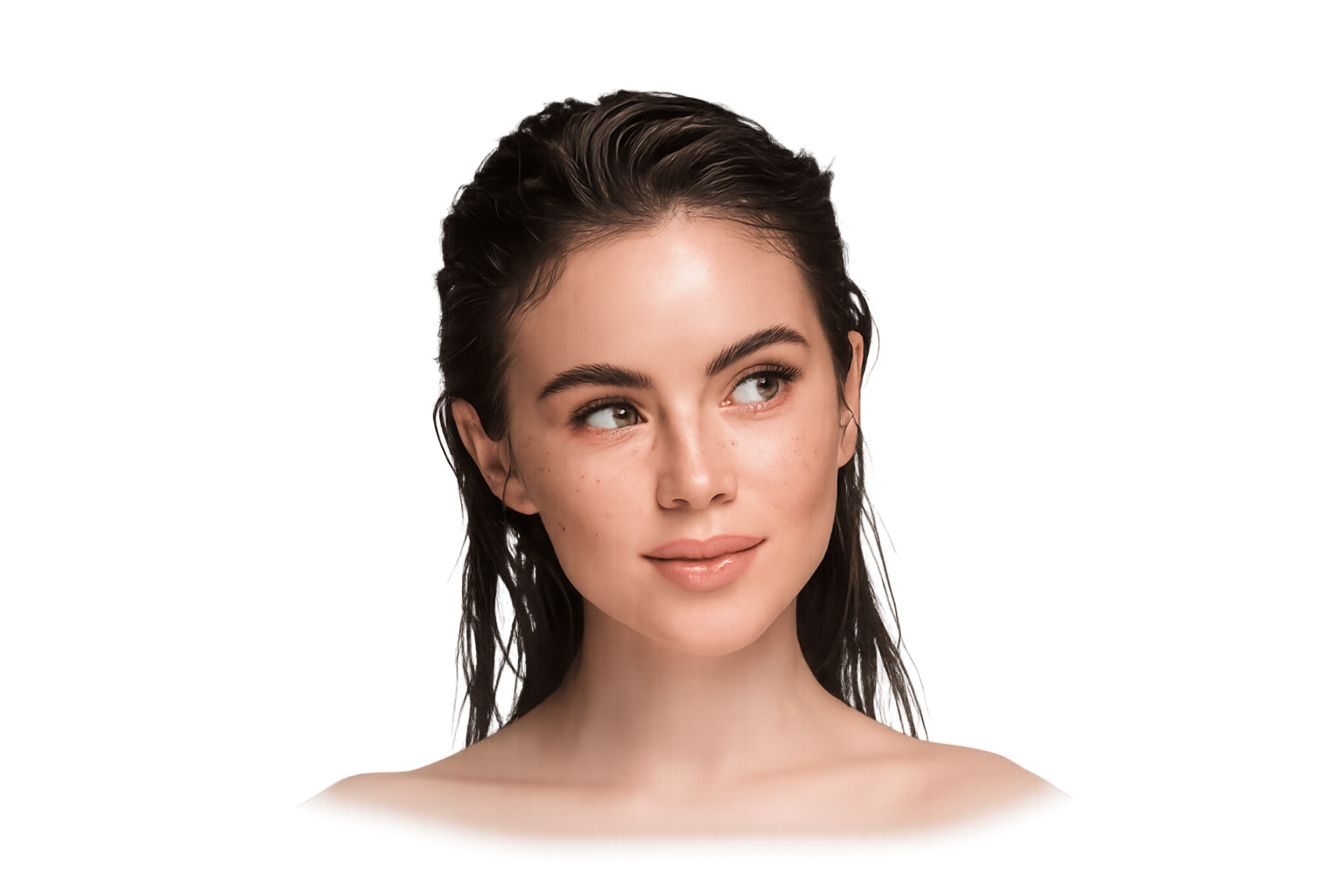 Model with glowing healthy skin